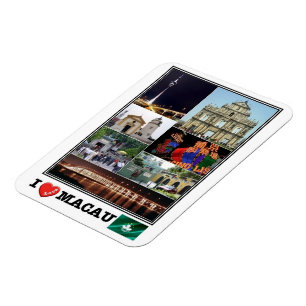 Ímã MO Macau - Eu amo mosaico -