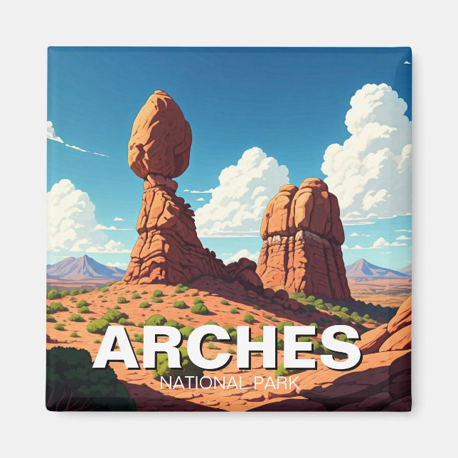 Imã Moab Utah Arches National Park Balanced Rock (Frente)