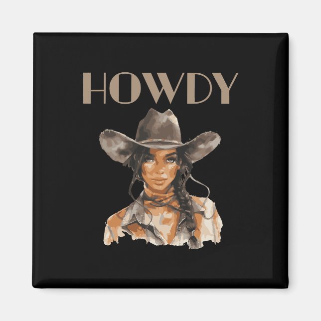 Imã Moça Negra Ocidental Rodeo Melanin Juneteten Tex (Frente)