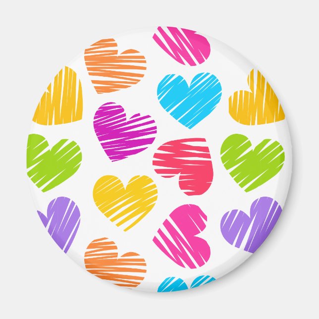 Imã Moça pastel ama corações (Frente)