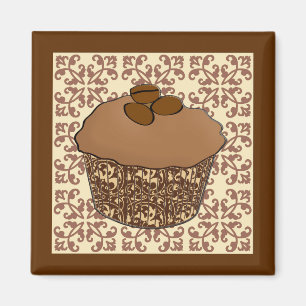 Imã Mocha / Cupcake do Fosco do café, Fundo do local 
