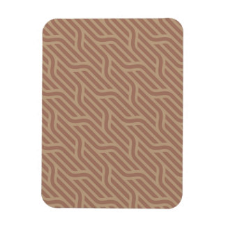 Ímã Mocha Mousse Brown Buffed Beige Wavy Line Patterno