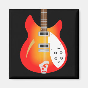 Imã Mod Brit Pop Art Ricky guitarra geladeira