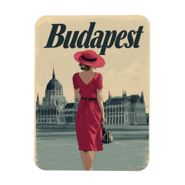 Ímã Moda de colheita de Budapeste (Vertical)