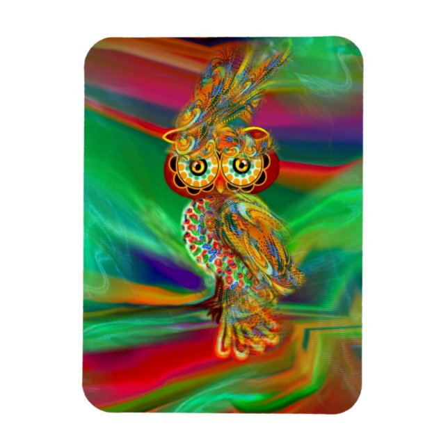Ímã Moda Tropical Rainha Coruja Magnet (Vertical)