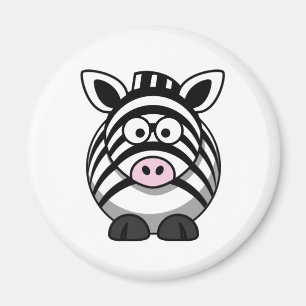 Imã Modelo bonito da zebra dos desenhos animados