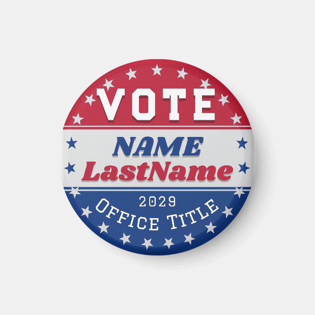 Imã Modelo de Campanha Personalizada para Eleições (Frente)