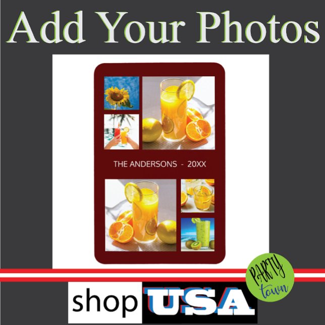 Ímã Modelo de Colagem da Família de Fotos (perfect gift for her)