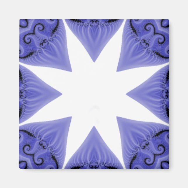 Imã Modelo de estrela azul da seda (Frente)