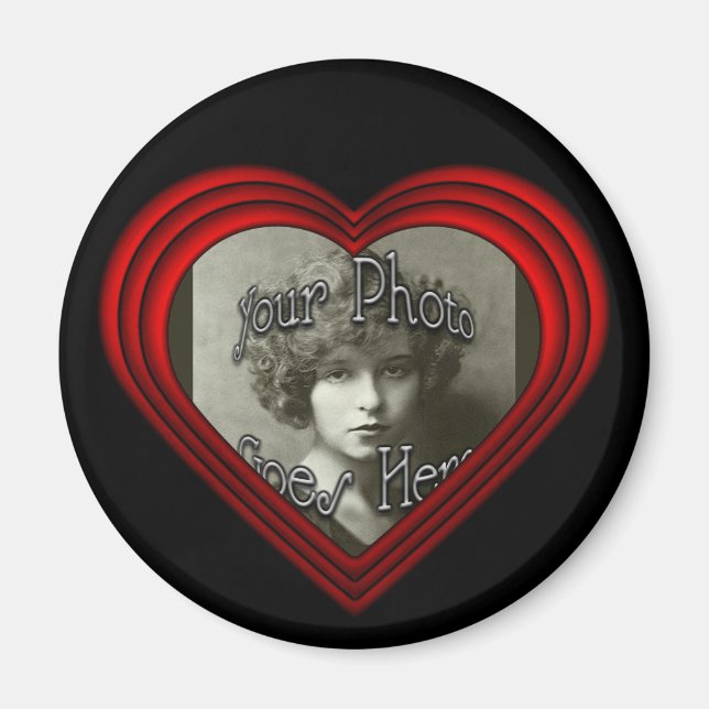 Imã Modelo de Foto Coração Perfeita (Frente)