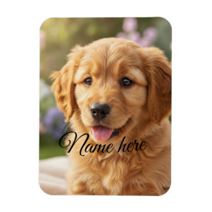 Ímã Modelo de foto de nome de animal de estimação simp