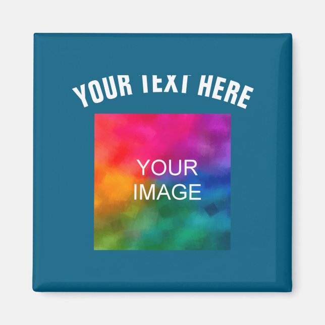 Imã Modelo de Foto de Upload de Texto Meninos Crianças (Frente)