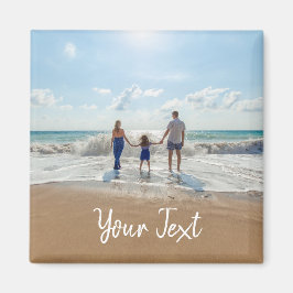 Imã Modelo de Foto Personalizada e Texto Personalizado