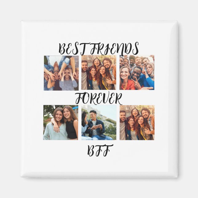 Imã Modelo de Foto Personalizado Melhores Amigos Para  (Frente)