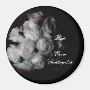 Imã Modelo de ímã de rosas cor-de-rosa de casamento