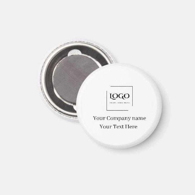 Imã Modelo de logotipo personalizado elegante (Front/Back)