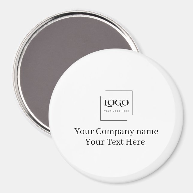 Imã Modelo de logotipo personalizado elegante (Front/Back)