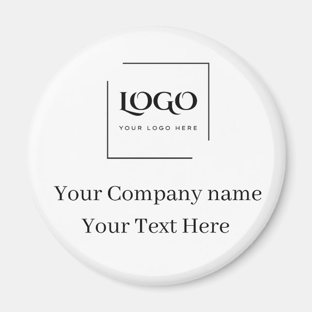 Imã Modelo de logotipo personalizado elegante (Frente)