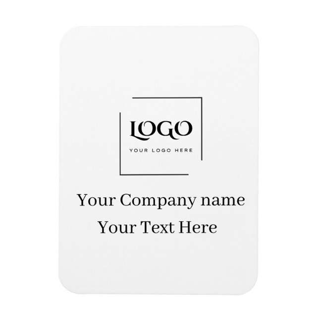 Ímã Modelo de logotipo personalizado elegante (Vertical)