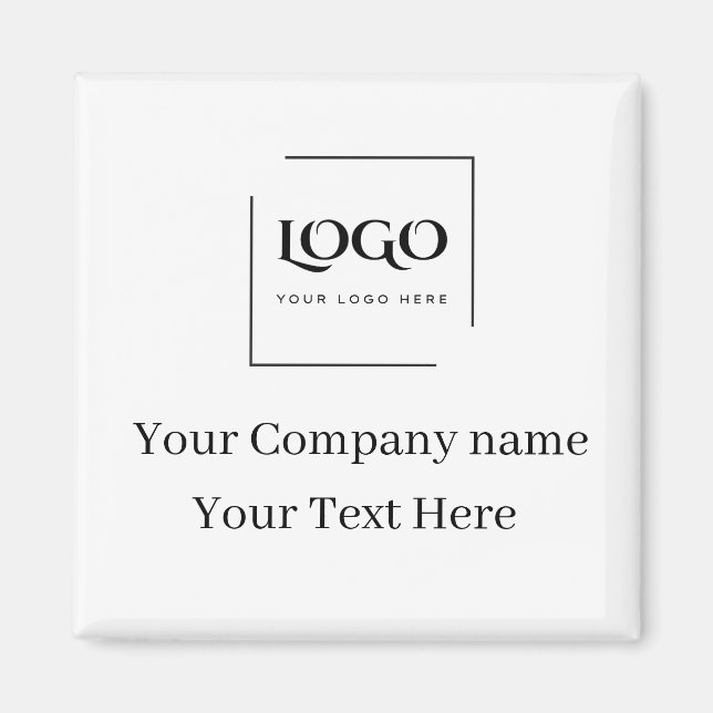 Imã Modelo de logotipo personalizado elegante (Frente)
