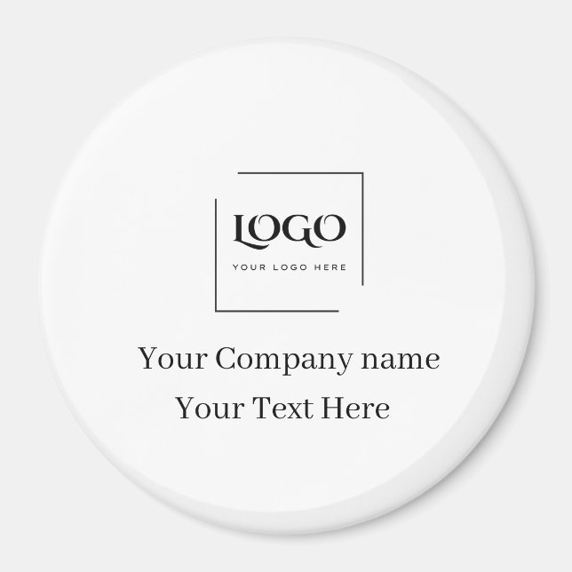 Imã Modelo de logotipo personalizado elegante (Frente)