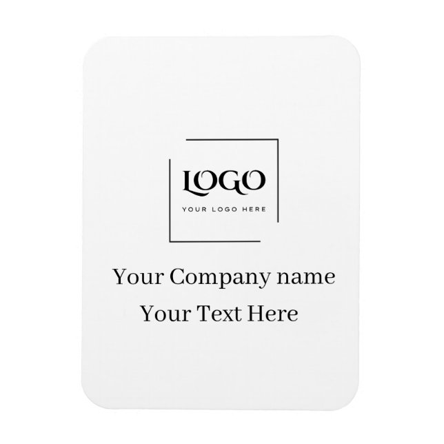 Ímã Modelo de logotipo personalizado elegante (Vertical)