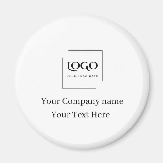 Imã Modelo de logotipo personalizado elegante (Frente)