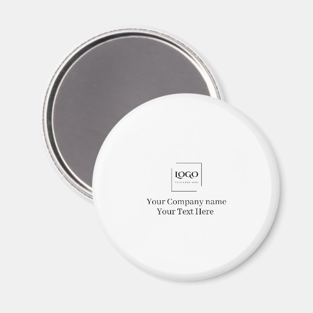 Imã Modelo de logotipo personalizado elegante (Front/Back)