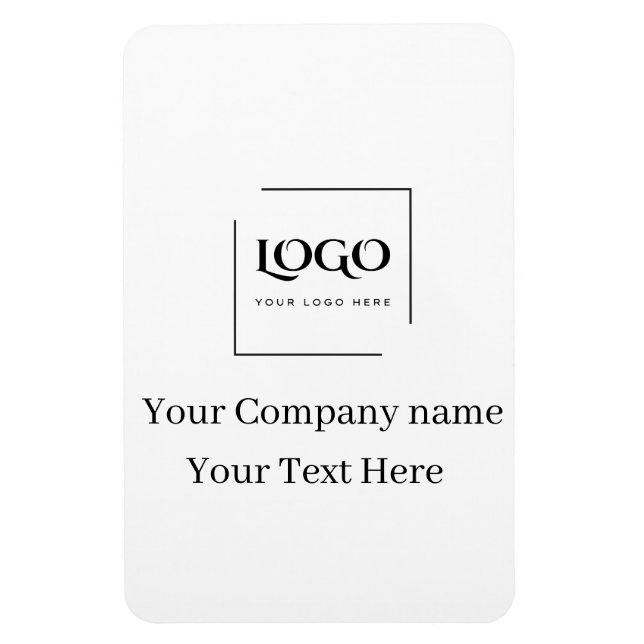 Ímã Modelo de logotipo personalizado elegante (Vertical)