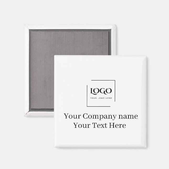 Imã Modelo de logotipo personalizado elegante (Front/Back)