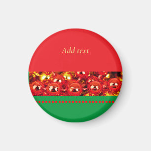 Imã Modelo de Natal vermelho e verde