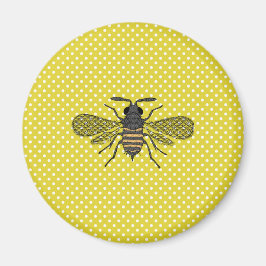Imã Modelo de Polkadot Amarelo da BEE Trendy Dom Decor