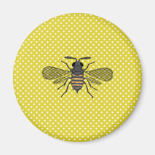 Imã Modelo de Polkadot Amarelo da BEE Trendy Dom Decor