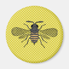 Imã Modelo de Polkadot Amarelo da BEE Trendy Dom Decor