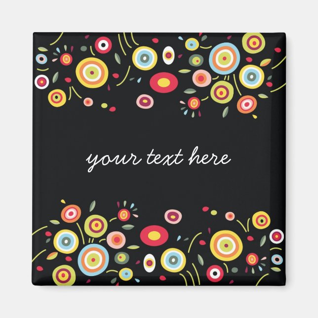 Imã Modelo de pontos Funky (Frente)