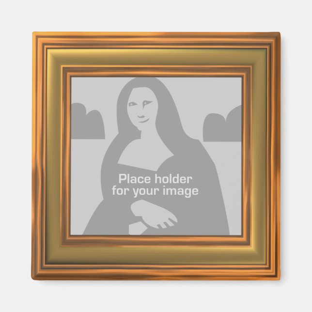 Imã Modelo de Quadro Dourado (Frente)