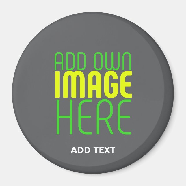 IMÃ MODELO DE TEXTO DE IMAGEM CINZA SIMPLES EDITÁVEL M (Frente)