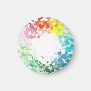 Imã Modelo de Vazio Personalizado de Corações Colori