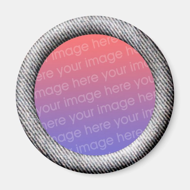 Imã Modelo Denim (borda do quadro de efeito 3d) (Frente)