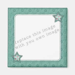 Imã Modelo - Design de Quadro de Estrela Verde