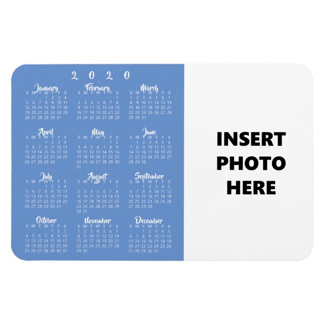 Ímã Modelo do Calendário do Magnet da Foto Personaliza (Horizontal)