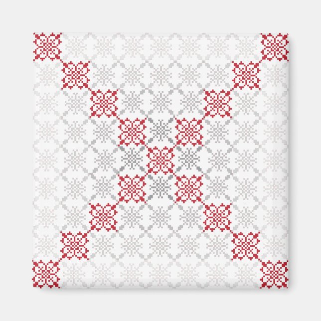 Imã Modelo geométrico II do sinal SUN letão tradiciona (Frente)