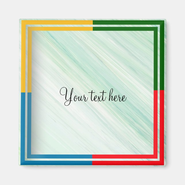 Imã Modelo — insira seu próprio texto (Frente)