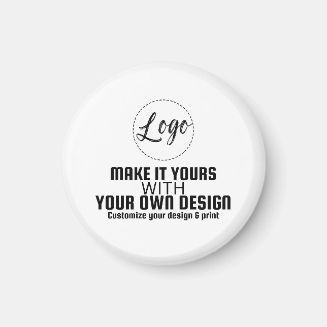 Imã Modelo Personalizado de Ímã de Círculo em Branco (Frente)