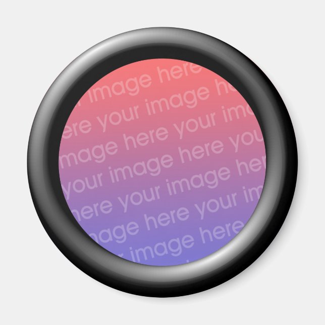 Imã Modelo preto (borda do quadro de efeito 3d) (Frente)