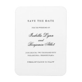 Ímã Modelo preto e branco legante Salvar a data