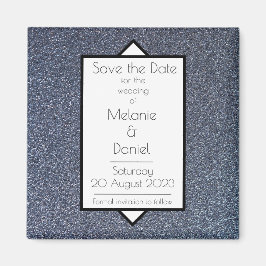 Imã Modern Art Deco Silver Giltter Salva o Dia