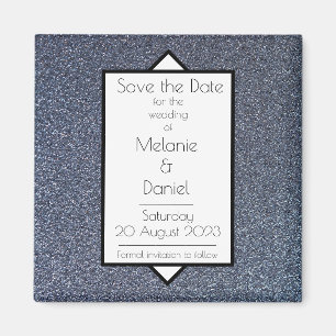 Imã Modern Art Deco Silver Giltter Salva o Dia