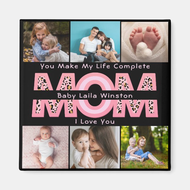 Imã Modern Baby Photo | You Make My Life Complete Gift (Frente)