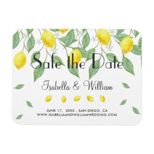 Ímã Modern Boho Lemon Summer Salve a data